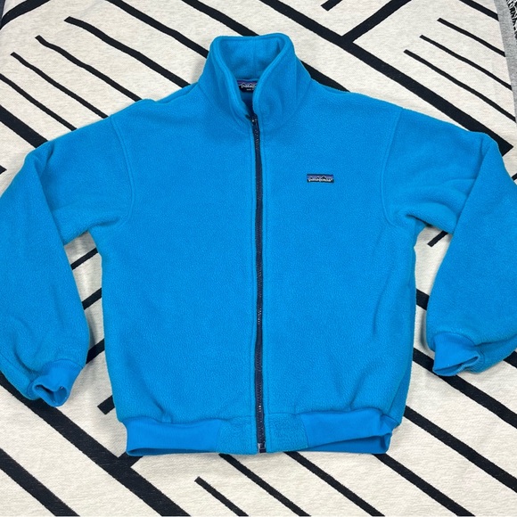 Vintage Patagonia Aqua/Teal Zip Up Fleece Jacket Women's Medium - Picture 1 of 9